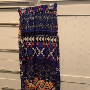 Tribal print maxi skirt